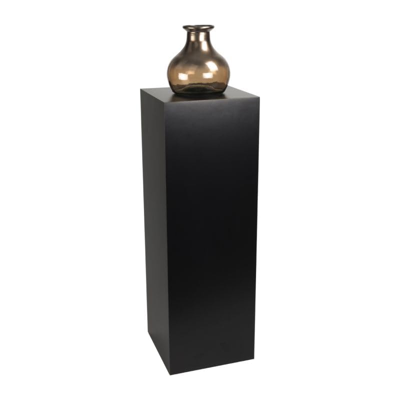 shopPOPdisplays Black Laminate Display Pedestal - Fully Assembled - Museum-Quality for Sculptures, Retail Displays, Trophies with Matte Finish - 200 lb. Capacity (18" W x 18" L x 30" H) - size: 18" W x 18" L x 30" H