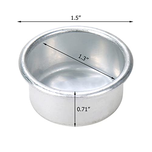 Coshar 30pcs Candle Holders Candlestick Holder Cup Candle Drip Protectors Empty Case for Candle Making, 38x18mm - size: 38x18mm, Silver