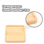 Square Bamboo Tray – 3.5” Outer Side, 3.1” Inner Side Plant Saucer or Mini Serving Tray for Small Planters, Snacks, Candles, or Bathroom Decor - style: Square 3.5"