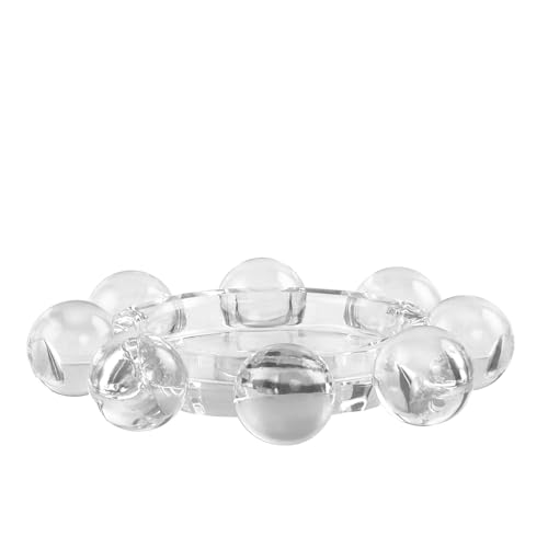 Crystal Candle Holders Pillar Candlestick Decorations for Home Party Dinner Christmas, Suitable for Large Cylindrical Candles, Clear - color: Clear