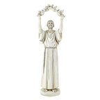 Avalon Gallery Outdoor Sculptures Saint Francis of Assisi Inspirational Stone Resin Garden Statue, 25.5-Inch, with Dove - color: Stone