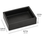 Yew Design Matte Black Square Soap Dish, Hand Soap Holder for Bathroom, Shower, Countertop, Bathtub, Wash Room, Kitchen with Non-Slip Protective Pads - color: Matte Black, size: Soap Dish Square