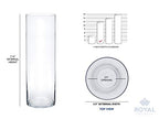 Royal Imports Flower Glass Vase Decorative Centerpiece for Home or Wedding - Cylinder Shape (4" Wide x 12" Tall, Clear) - size: 4" wide x 12" tall