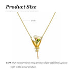 Flower Bouquet Necklace Flower Holder Necklace Pendant Creative Floral Vase Necklaces Kawaii Aesthetic Nature Spring Outfits Jewelry Gift Mothers Day Gifts - color: A2:Gold Flower Bouquet Necklace