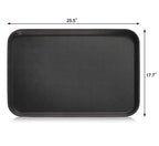 New Star Foodservice Restaurant Grade Non-Slip Tray, Plastic, Rubber Lined, Rectangular (Black, 18-Inch x 26-Inch) - color: Black, size: 18-Inch x 26-Inch