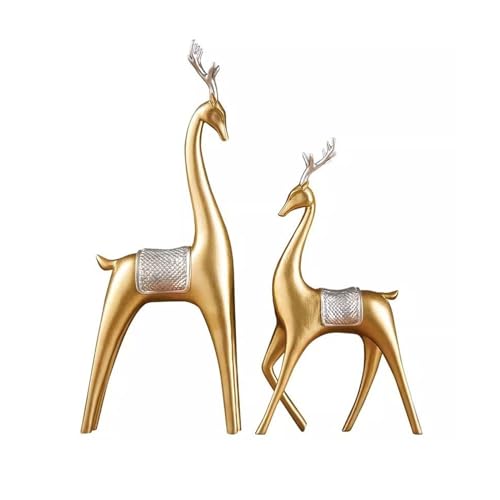 Statue Decorations Luxury Fortune Deer Ornament Entrance Triangle Cabinet Decoration Living Room Home Accessories Crafts Housewarming Gift Home Decor Object