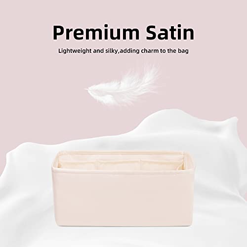 DGAZ Silk Purse Organizer Insert For Hermes Kelly Danse 22 bag，Silky Smooth Bag Organizer，Luxury Handbag & Tote Shaper（Craie，22） - color: Craie