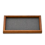 Jewelry Display Tray for Ring Earrings Necklace Bangle Solid Wood Jewelry Dish Tray Catchall(S,Grey) - color: Grey, size: 18 * 10 * 1.5cm