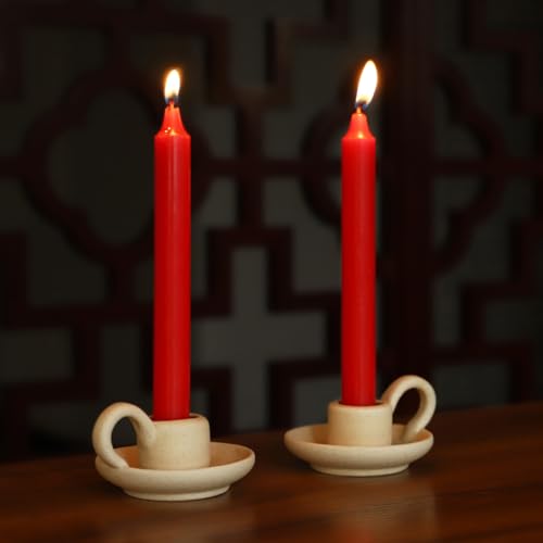 Candle Holder, 2PCS Halloween Nordic Style Ceramic Taper Candlesticks Holders Coffee Table Decor, Christmas Weddings, Desktop Ornaments Home Decor