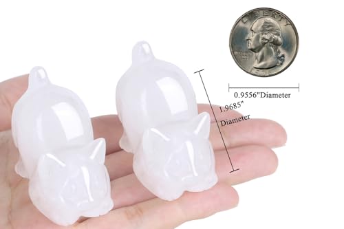 2" Clear Quartz Cat Figurine Crystal Statue Carved Home Office Room Decor Figurines for Desk Sculpture Lazy Handcrafted Healing Stone Natural Gemstones Spiritual Gifts for Cat Lovers - color: White-clear Quartz