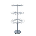 Jewelry Rotating Rack with 12/15/18 Hooks Chrome Necklace Keychain Display Organizer Stand 3 Tier for Boutique Countertop Use - size: Length-Incremental Style - 45 hooks