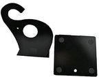 one Pair Cute Cartoon Elephant Nonskid Bookends Art Bookend Metal Bookends (Black) - color: Black