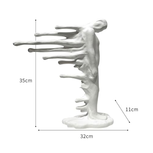 Statue Decorations Creative Abstract Character Sculpture Ornament Inspirational Entrance Room Luxury Desktop Decorations Furnishings Home Decor Object(White)