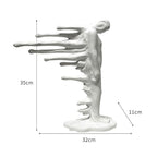 Statue Decorations Creative Abstract Character Sculpture Ornament Inspirational Entrance Room Luxury Desktop Decorations Furnishings Home Decor Object(White)