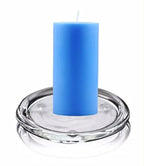 4 Pack Glass Candle Holder 3" Clear Beautiful Transparent Round Candle Plate… - size: 4pack-3inch