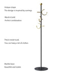 BUZUYE Modern Coat rack with marble base,Coat rack freestanding heavy duty with gold hooks,Entryway coat rack stand Coat Tree freestanding coat hanger stand for Hanging Clothes, Hats, Bags - style: Earring hook