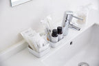 Yamazaki Home Tower Space Saving Vanity Tray - 3.5" X 3.5" - Steel - color: White, size: 3.5" x 3.5" x 1.6"