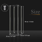 Geetery 4 Pieces Tall Acrylic Vase Wedding Centerpieces Clear Flower Stand Column Geometric Floral Vase Elegant Display Holder for Birthday Party Wedding Table Decorations (16 Inch) - size: 16 Inch