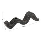 Bloomingville Marble Wave Double Taper Candle Holder, Grey - color: Gray