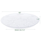 6 Pack Heavy Duty Clear Plastic Plant Saucer Sturdy Pot Tray Plant Trays Drip Trays for pots,Plate Water Catcher,Flower Pot Saucer Water Drainage Tray Floor Protector (16 inch) - size: 16 inch
