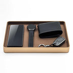 Metal Jewelry Tray, Valet Tray, Bedside Table and Desktop Organizer. It is Stackable and can be Used to Display Watches, Rings, Earrings and Bracelets（Brown） - color: Brown