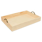 Unfinished Wood Nesting Serving Trays with Handles, 5 Sets of 3, Play Tray for Crafting, Resin, Organizing, & DIY Décor, by Woodpeckers - size: 5 sets
