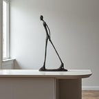 Giacometti Walking Man Sculpture – 10.6" Luxury Handcrafted Metal Modern Art Statue – Exclusive Designer Home Decor Accent – Premium Office Decoration & Collector’s Gift Piece