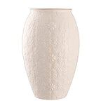 Belleek Field of Shamrocks Vase - White Flower Vase Handcrafted Fine Parian China Irish Decor, 6.3" W x 10" H