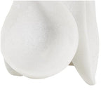 Deco 79 Polystone Abstract Decorative Sculpture Wavy Shaped Home Decor Statue with Cutouts and Speckled Texturing, Accent Figurine 9" x 7" x 12", White - size: 9" x 7" x 12"
