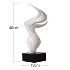HAUCOZE Modern Home Decor Abstract Sculpture Art Collectible Statue Table Centerpiece Gift for Living Room Office Polyresin 16.0 Inch