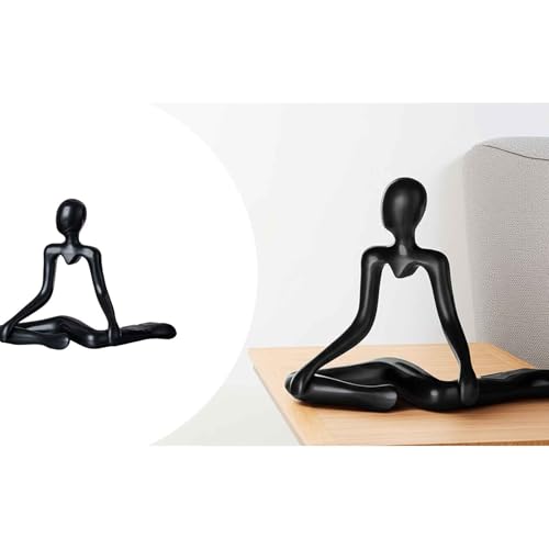 Modern Abstract Sculpture for Home Decor Contemporary Art Statue Minimalist Decorative Figure - color: Black
