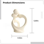 Nordic Minimalist Abstract Sculptures, Resin Art For Living Room Or Wedding Gifts, Beige And Gray, Multiple Poses