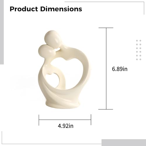 Nordic Minimalist Abstract Sculptures, Resin Art For Living Room Or Wedding Gifts, Beige And Gray, Multiple Poses