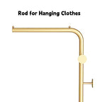 Metal Gold Coat Racks, Standing Coat Rack with Heavy Base, Modern Coat Tree with Crossbar and 3 Hooks, Entryway Coat Racks for Handbags, Clothing.(67inch) - size: 67in-std