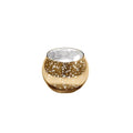 WGVI Gold Speckled Glass Tea Light Votive Candle Holder, Width 3", Height 2.5", Small Globe Bubble Bowl Round Vase, Mercury Votive Tabletop Décor, 1 Piece - size: Gold Bowl 2.5"H