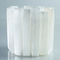 Natural Selenite Candle Holder for Tea Lights Irregularly Arranged Selenite Wand Candlesticks - Elegant Home Decor (Round Candle Holder)