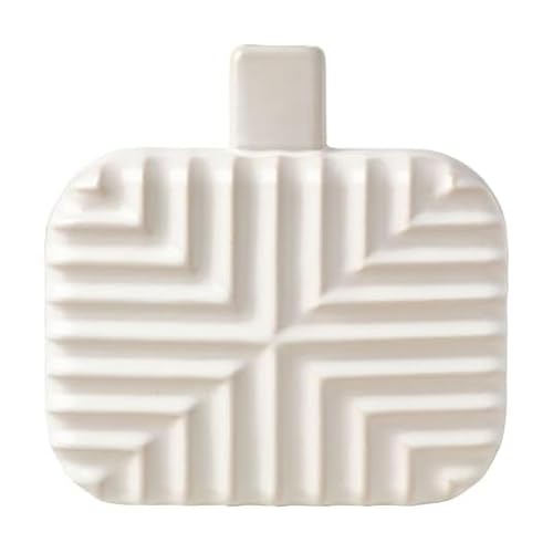 Mikasa Geometric Square Stoneware Ceramic Vase, 8.43x2.44x8.35 Inch - size: 8.4 Inch