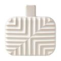 Mikasa Geometric Square Stoneware Ceramic Vase, 8.43x2.44x8.35 Inch - size: 8.4 Inch