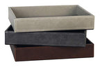 Vixdonos Leather Valet Tray Rectangular Catchall Tray Counter Organizer for Key,Jewelry,Perfume,Glasses and Watches(Brown) - color: Brown