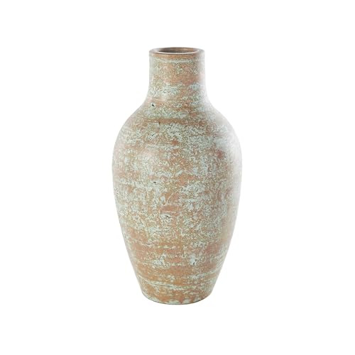 Deco 79 Ceramic Decorative Vase Antique Style Textured Patina Centerpiece Vase, Flower Vase for Home Decoration 10" x 10" x 20", Brown - color: Brown, size: 10" x 10" x 20"