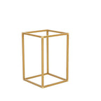 Efavormart 2 Pack 12" Matte Gold Wedding Flower Stand Metal Vase Column Stand Geometric Centerpiece Vase - color: Gold, size: 2 Pack 12''