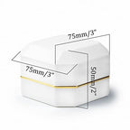 Luxury Ring Box, Square Velvet Wedding Ring Case Jewelry Gift Box with LED Light for Proposal Engagement Wedding, White - color: White, size: Ring Box