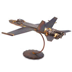 FA 18 Hornet Collectible Handmade Metal Art Figurine, Desk Accessories, Trophy, Boss Gift, Home Office Décor, Aircraft - style: FA 18 Hornet