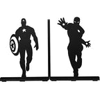 Superhero Bookends | Decorative Bookends for Shelves | Non-Skid Book Holders for Shelves, Table | Unique Home/Office Decor | Heavy Bookends| Metal Book Ends| 7x5.5x4 Inches Each - size: 7 x 5.5 x 4 inches | 2.5 pounds