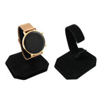 Honbay 2PCS Black Velvet Watch Display Stand C-ring Wrist Watch Display Holder Jewelry Bracelet Watch Display Rack Holder Stand for Home or Store Use