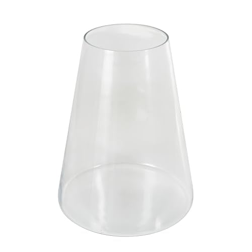 Deco 79 Glass Decorative Vase Cone Shaped Centerpiece Vase, Flower Vase for Home Decoration 10" x 10" x 13", Clear - size: 10" x 10" x 13"