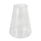 Deco 79 Glass Decorative Vase Cone Shaped Centerpiece Vase, Flower Vase for Home Decoration 10" x 10" x 13", Clear - size: 10" x 10" x 13"