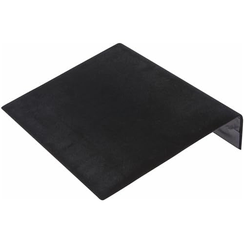 Plymor Black Velvet Bracelet Ramp Display Stand, 10.25" W x 8.25" D x 1.875" H