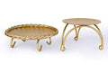 dedoot Candle Holder, Gold Candle Holders Set of 2 Decorative Handmade Iron Pillar Plate Candle Holder Centerpiece Fit LED & Wax Candles, Pedestal Candle Stand for Wedding, Spa, Dinner Tables