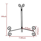Plate Stand, 2 Pack 10 Inch Plate Holder for Display, Black Foldable Iron Table Easel for Picture Book Photo Frame Decorative Plate - size: 10 Inch - 2Pack